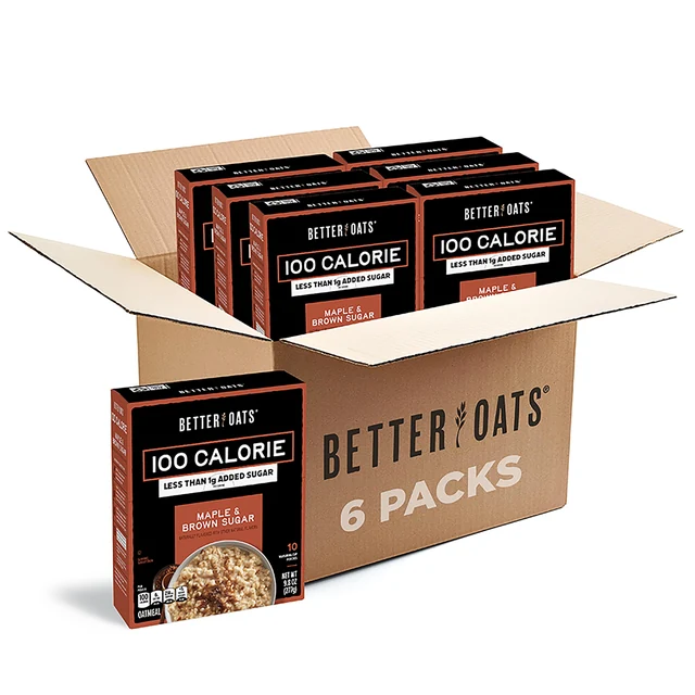 Better Oats 100 Calorie Maple & Brown Sugar, six-box pack