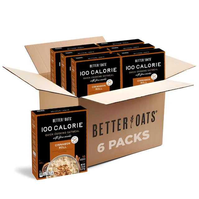 Better Oats 100 Calorie Cinnamon Roll six-box pack
