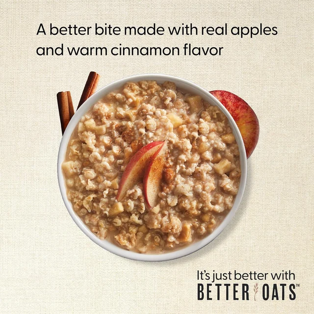 Better Oats Apples and Cinnamon oatmeal serving suggestion